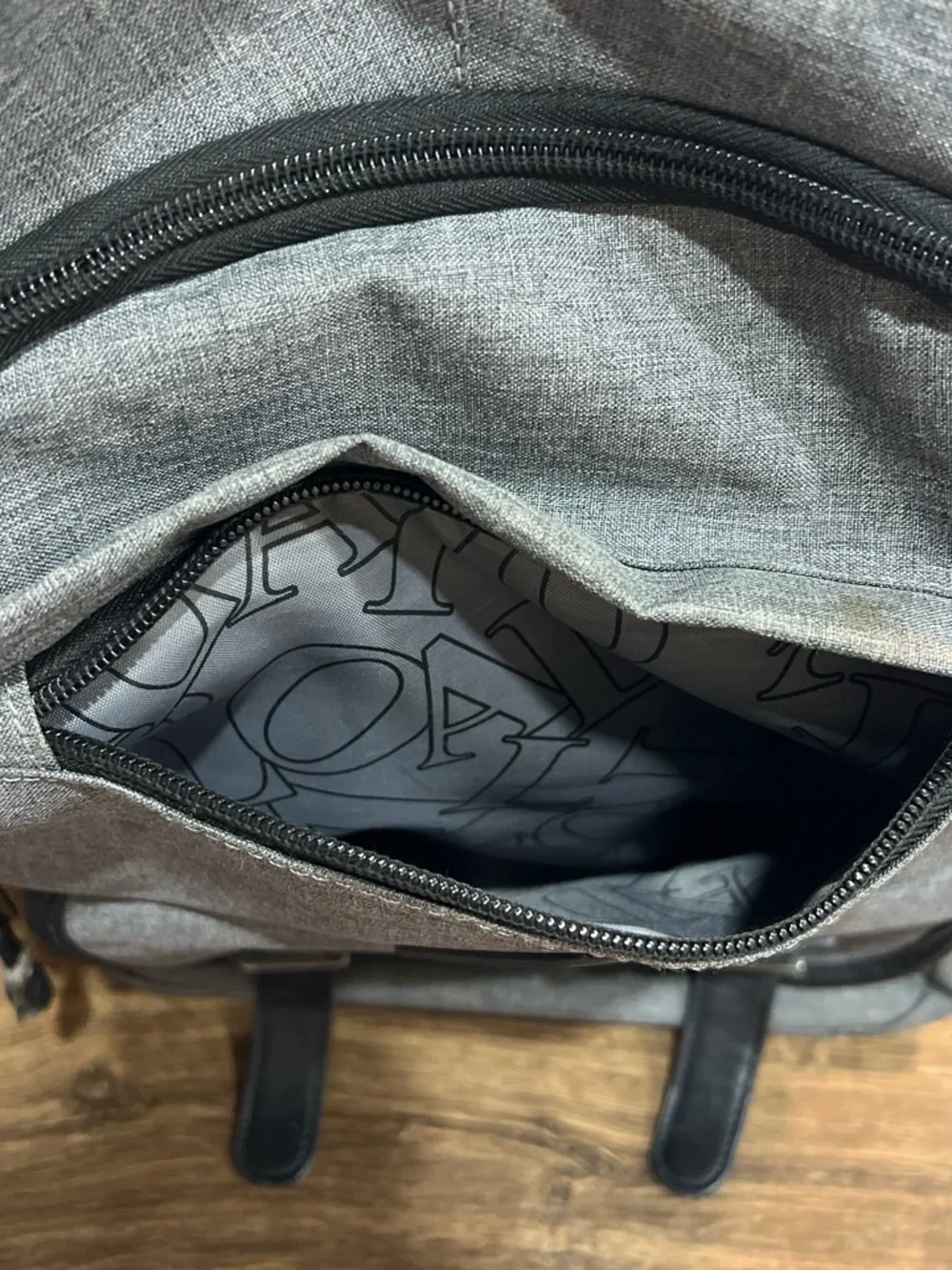 Men’s Gray Everyday Backpack with Front Pockets